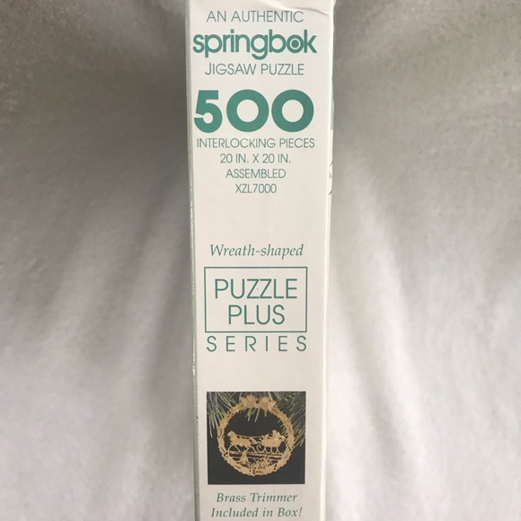 Hallmark Keepsake Ornament Christmas Wreath Puzzle 500 Pc Springbok Sealed - Picture 5 of 5